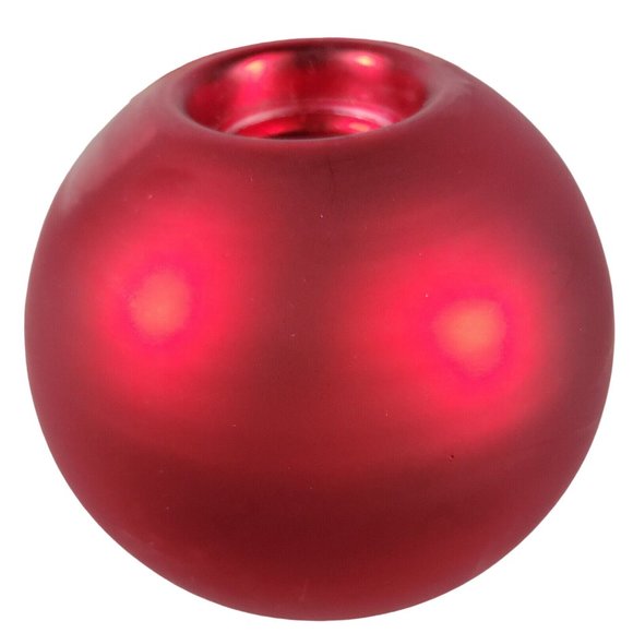 Dept 56 Red Mercury Glass Votive Candle Holder Tea Light Ornament w Box - Picture 3 of 9